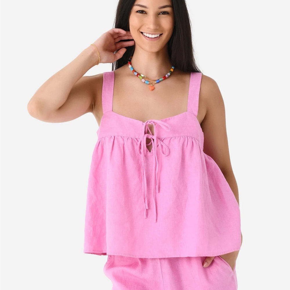 XiRENA Cinder Rose Tie-Front Top